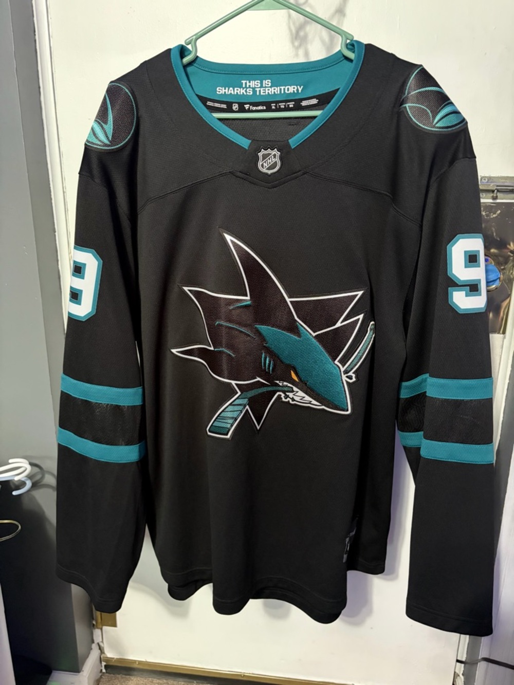 San Jose Sharks stealth jersey #9 Black Teal NHL Jersey